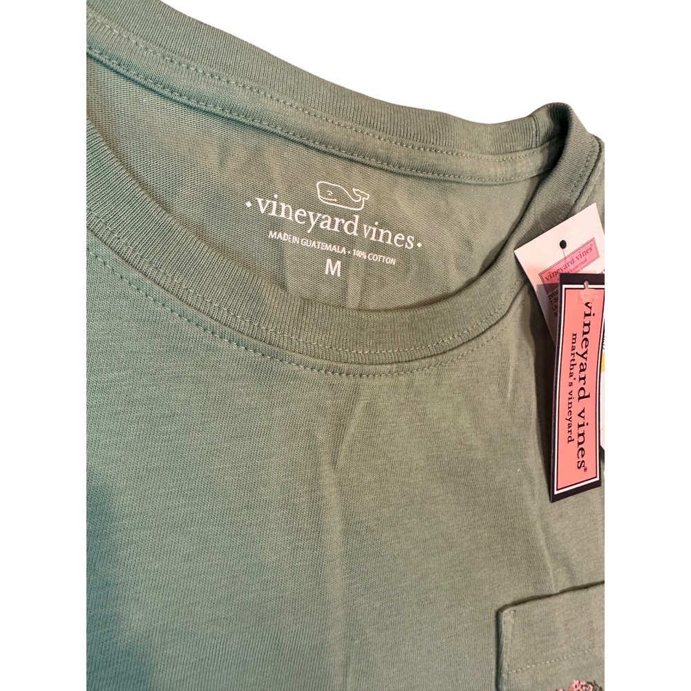 Vineyard Vines Womens Sage Lydia Ditsy Whale Fill LS Pocket T-Shirt 2V003534-387 - Picture 5 of 9